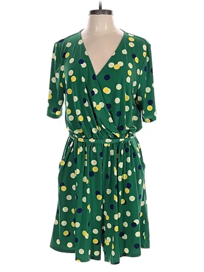 Pre-owned Leota Romper In Green