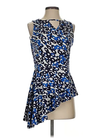 Pre-owned Leota Sleeveless Blouse In Blue