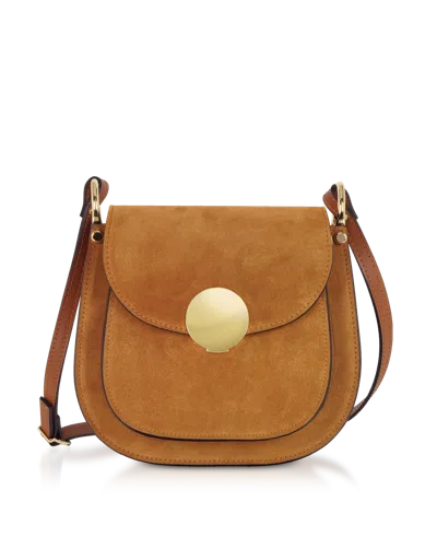 Leparmentier Paris Agave Suede And Smooth Leather Shoulder Bag