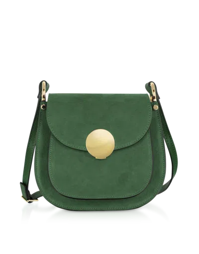 Leparmentier Paris Agave Suede And Smooth Leather Shoulder Bag
