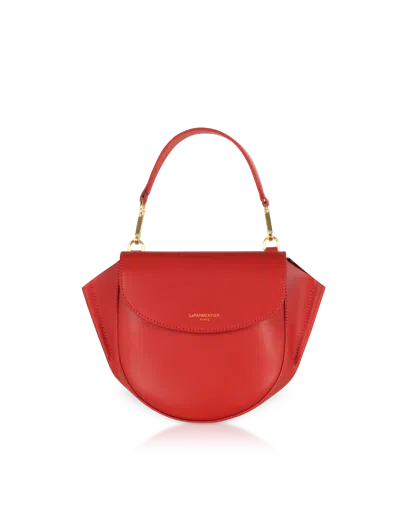 Leparmentier Paris Astorya Leather Mini Bag W/shoulder Strap In Red