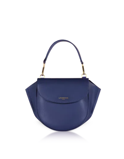 Leparmentier Paris Astorya Leather Mini Bag W/shoulder Strap In Blue