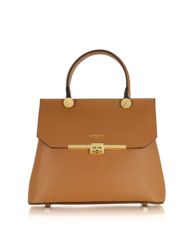 Leparmentier Paris Atlanta Top Handle Satchel Bag W/shoulder Strap In Brown