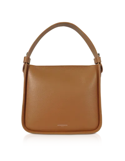 Leparmentier Paris Duplo Medium Hammered Leather Top Handle Bag