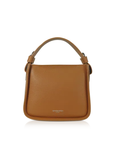 Leparmentier Paris Duplo Small Hammered Leather Top Handle Bag