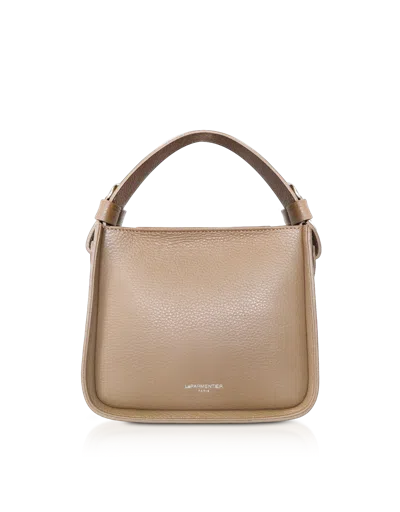 Leparmentier Paris Duplo Small Hammered Leather Top Handle Bag