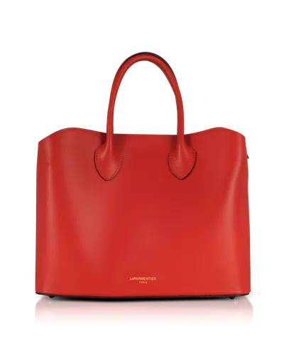 Leparmentier Paris Jackie Leather Tote Bag In Red