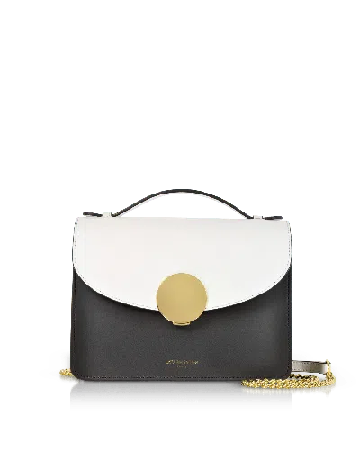 Leparmentier Paris New Ondina Color Block Flap Top Leather Satchel Bag