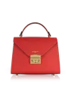 LEPARMENTIER PARIS PEGGY LEATHER TOP HANDLE SATCHEL BAG