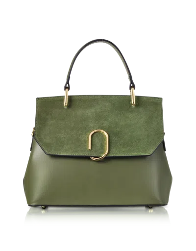Leparmentier Paris Thais Suede And Leather Satchel Bag