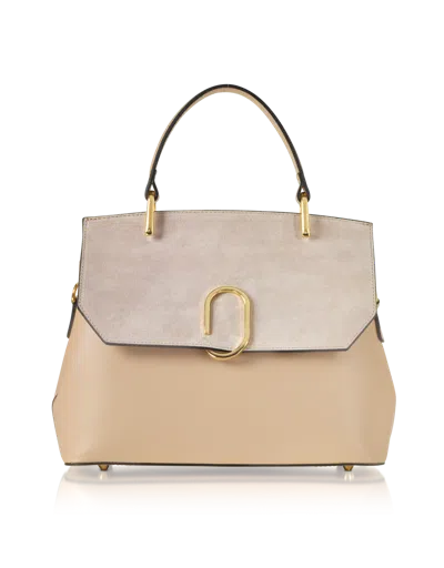 Leparmentier Paris Thais Suede And Leather Satchel Bag