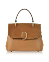 Leparmentier Paris Thais Suede And Leather Satchel Bag