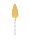 Lepel Club Pearl Cake Server In Metallic Gold