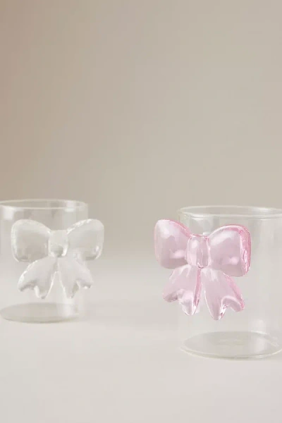Lepelclub Bow Tumbler Glass In Pink