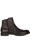 Leqarant Leather Ankle Boots With Zip In Nero