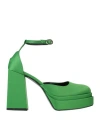 Leqarant Woman Pumps Emerald Green Size 8 Textile Fibers In Green