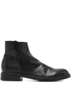 Leqarant Zip Leather Boots In Black