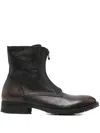 Leqarant Zip Leather Boots In Black