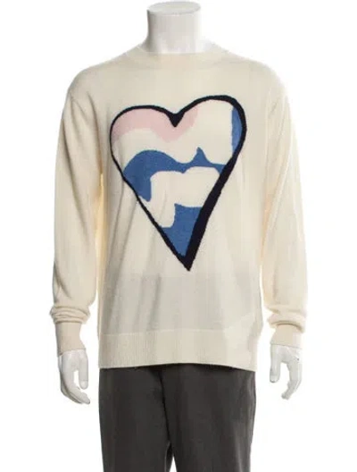 Pre-owned Leret Leret Cashmere Graphic Print Pullover In Neutral