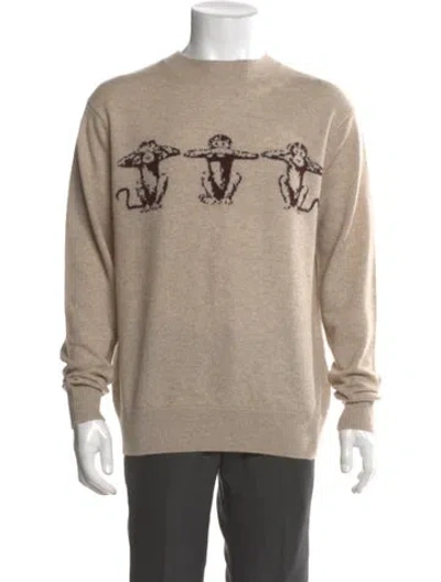 Pre-owned Leret Leret Cashmere Graphic Print Pullover W/ Tags In Neutral