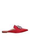 Lerre Woman Mules & Clogs Red Size 7 Textile Fibers In Red