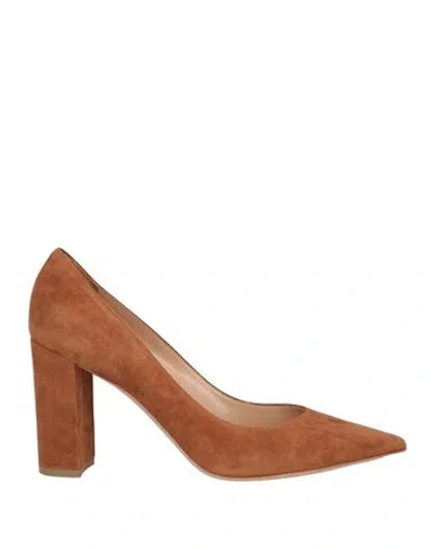 Lerre Woman Pumps Camel Size 10 Leather In Beige