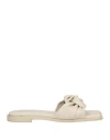 Lerre Woman Sandals Cream Size 11 Soft Leather In White