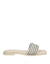 Lerre Woman Sandals Ivory Size 10 Textile Fibers In White