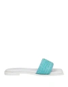 Lerre Woman Sandals Sky Blue Size 10 Textile Fibers In Blue