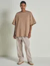 Les 100 Ciel Camel | S Cotton-blend Jersey T-shirt In Brown