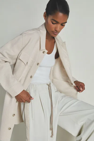 Les 100 Ciel Cream Reiss | S Boiled-wool Bouclé Overshirt