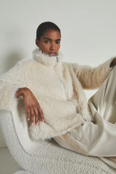 Les 100 Ciel Cream Reiss | S Faux-fur Coat
