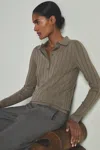 Les 100 Ciel Dark Mink Reiss | S Wool And Silk Polo Shirt