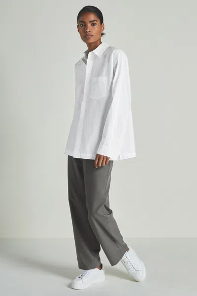 Les 100 Ciel White Reiss | S Cotton-blend Poplin Shirt