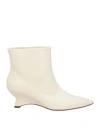 Isabel Marant Les Amaranti Woman Ankle Boots Ivory Size 6 Leather In White