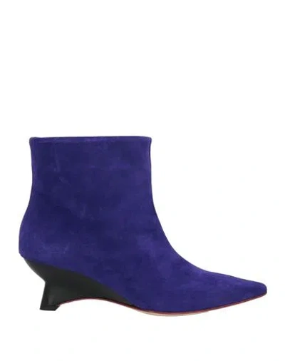 Isabel Marant Les Amaranti Woman Ankle Boots Purple Size 6 Leather