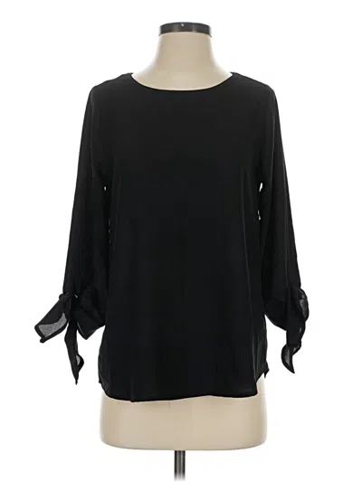 Pre-owned Les Amis 3/4 Sleeve Blouse In Black