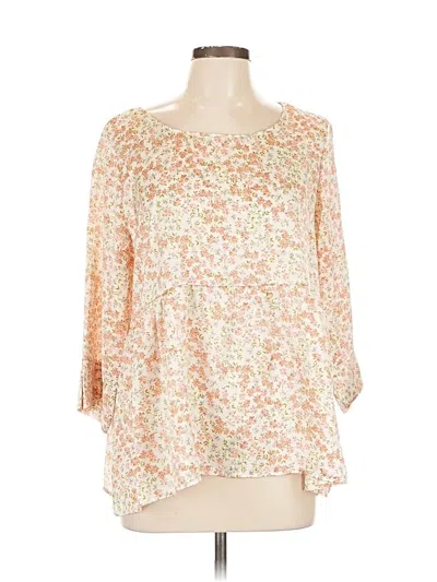 Pre-owned Les Amis 3/4 Sleeve Blouse In White