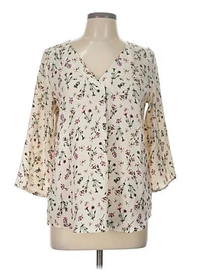 Pre-owned Les Amis 3/4 Sleeve Blouse In White