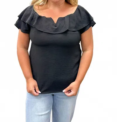 Les Amis Emery Off The Shoulder Blouse In Black