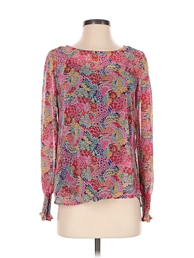 Pre-owned Les Amis Long Sleeve Blouse In Pink
