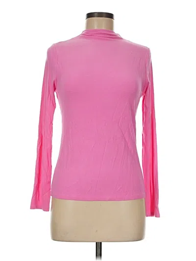 Pre-owned Les Amis Long Sleeve Turtleneck In Pink