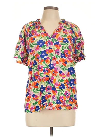 Pre-owned Les Amis Short Sleeve Blouse In Orange