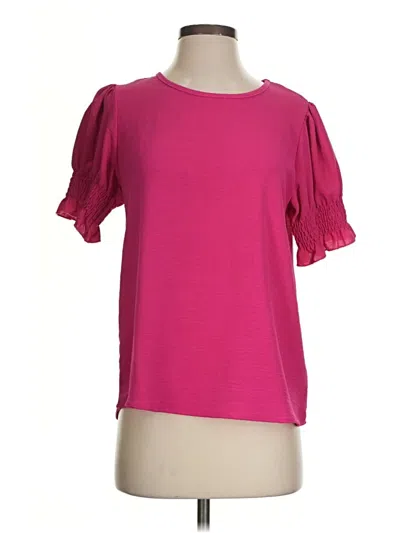 Pre-owned Les Amis Short Sleeve Blouse In Pink