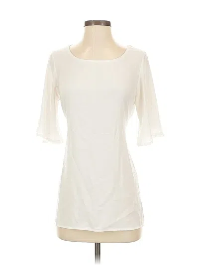 Pre-owned Les Amis Short Sleeve Blouse In White