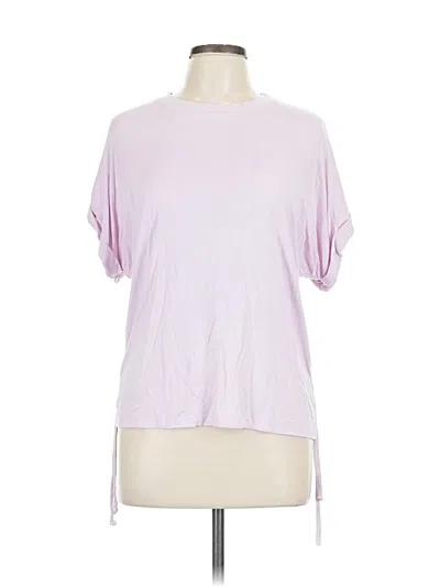 Pre-owned Les Amis Short Sleeve Top Purple Boatneck Tops