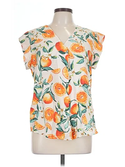 Pre-owned Les Amis Sleeveless Blouse In Orange