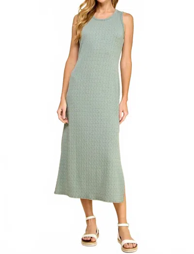 Les Amis Sleeveless Midi Dress In Sage In Green