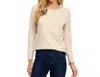Les Amis Solid Ribbed Top In Ivory In Neutral
