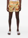 Les Benjamins Drawstring Printed Swim Shorts In Multi